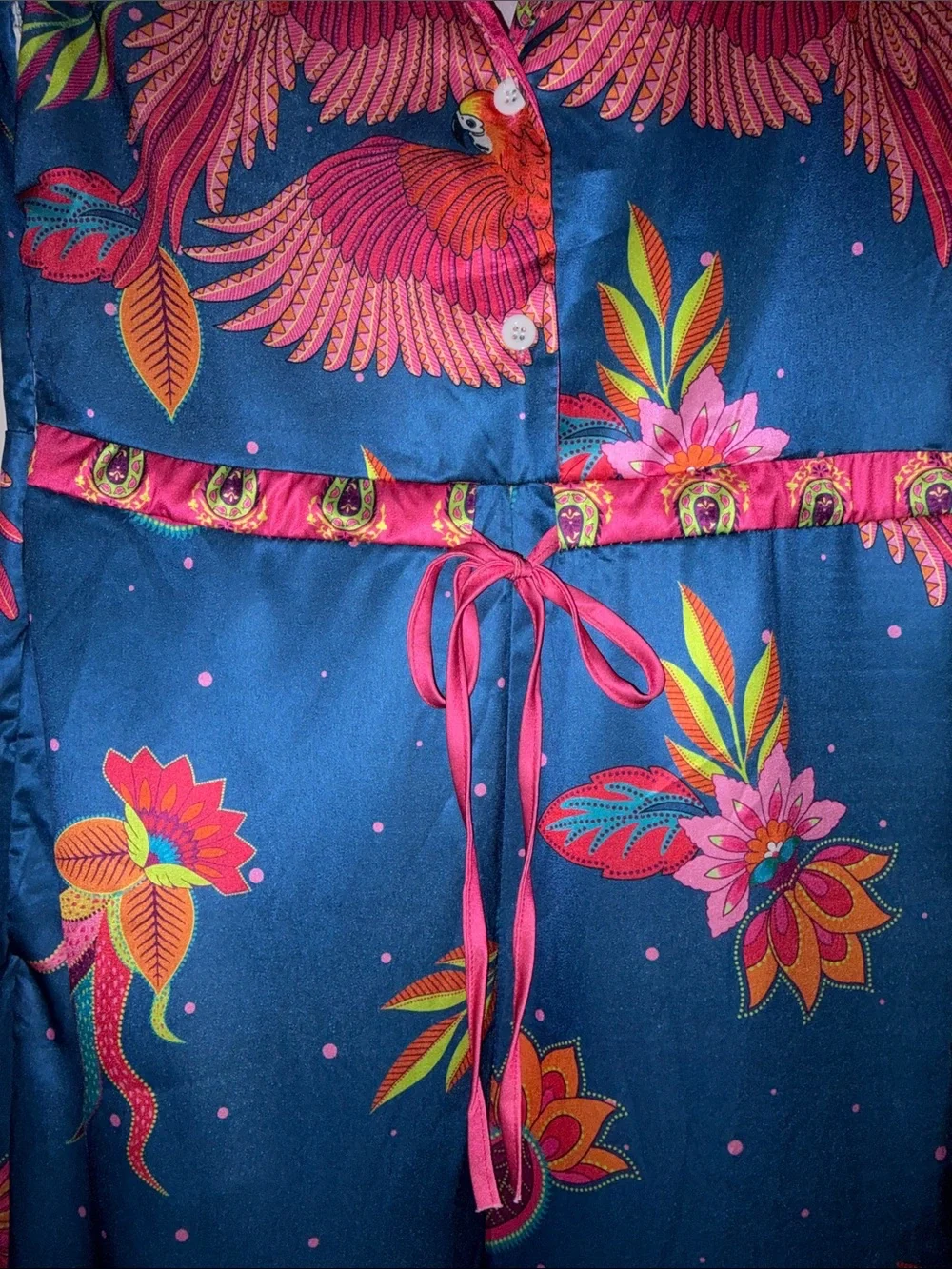 ENDLESS MOON TROPICAL BIRD RESORT JUMPSUIT size S